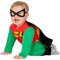 Funidelia | Costume di Robin per neonati Boy Wonder, Supereroi, DC Comics - Costume per Bambini e accessori per Feste, Carnevale e Halloween - Taglia 6-12 mesi - Rosso