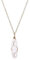 Collana Con Ciondolo In Pietra Preziosa Decorazione Per Collo, Regali Creativi Per I Propri Cari, Cristallo Bianco-Oro Colonna Esagonale Collana In Pietra Naturale Elegante,Oro,Cristallo Bianco,4
