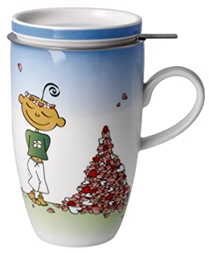 Teetasse mit Deckel und Sieb Der kleine Yogi - Für Dich gesammelt