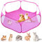 Jetisva Foldable Guinea Pig Playpen Run Indoor,Breathable Hamster Playpen for Syrian Hamsters,Portable Small Animal Playpen,Pet Pop Up Play Pen Outdoor for Gerbil Dwarf Rat Chinchilla Hedgehogs