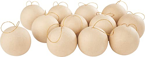 VBS 12er-Pack Kugeln Pappmaché Ø6cm Bastelkugeln Weihnachtskugeln Planeten