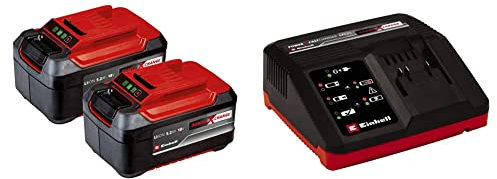 Originale Einhell 2x 18V 5,2Ah PXC-Twinpack due batterie da 5,2 Ah Power X-Change & Originale Power X-Change 4A Carica batteria ultra rapido