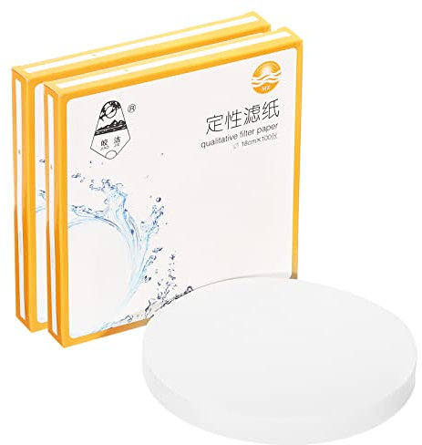 PATIKIL 200pz 18cm Qualitativo Filtro Carta Cerchi, Lento Velocità Rotondo Laboratorio Filtro Carta Chimico Industriale Petrolio Test Imbuto Filtro Carta