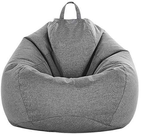 FANSU Sitzsack Waschbar, Sitzsack Ohne Füllung, Sitzsack-StuhlbezugIndoor Outdoor, Sitzsäcke für Kinder Erwachsene, Textile Aufbewahrung mit Reißverschlus (120x160cm,Gentleman's Grau)