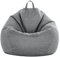 FANSU Sitzsack Waschbar, Sitzsack Ohne Füllung, Sitzsack-StuhlbezugIndoor Outdoor, Sitzsäcke für Kinder Erwachsene, Textile Aufbewahrung mit Reißverschlus (120x160cm,Gentleman's Grau)