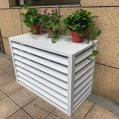 Klimaanlage Abdeckung, Sichtschutzzaun, Gartenzaun, Wärmepumpe Schallschutzhaube, Verkleidung Aus Aluminium Schutzgitter Für Klimaanlagen Und Wärmepumpen, Dekorativer Bildschirm Der Klimaanlage ( Colo
