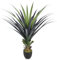 Keeplush Künstliche Agave Groß 120cm, Klein Künstliche Pflanzen mit Stacheln, Kunstpflanze für Wohnzimmer Haus Büro Balkon Garten Veranda, Terrasse Innen und Außen Deko (1 Stück)