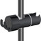 Support Pommeau De Douche Avec 2 Crochets, Universel Support De Douche 16~27mm à Diamètre Réglable Adapté à La Barre De Douche Support Ersatz Duschbrause Halterung Aus Gebürstet 360°Drehbarer Noir