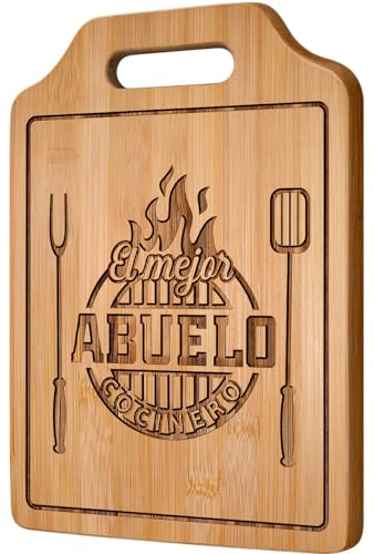 Giftasy Regalo Abuelo - Tabla de Cortar de Bambú Grabada, Regalo Abuelo Cumpleaños Originales, Regalo Navidad, Dia del Padre