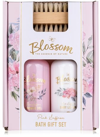 Accentra Geschenkset BLOSSOM in ansprechender Geschenkbox, inkl. 100ml Duschgel, 100ml Bodylotion und Nagelbürste - Geschenk für Frauen z.B. für Muttertag, Ostern oder Geburstag