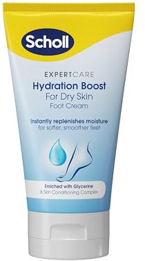 Scholl ExpertCare Hydration Boost Daily Moisturiser Cream for Feet 150ml, Fast Absorbing Foot Cream, Enriched with Glycerine and Skin Conditioning Complex for Softer Smoother Feet