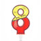 Number 8 Birthday Cake Candle,Harry Cake Decorations Cupcake Toppers for Boys and Girls,Black Magical Wizard Inspired Theme Party Supply
