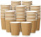 Zuvo Coffee Cups 12 OZ - NO Lids - 100 Disposable Brown Ripple Coffee Cups - Ideal for Takeaways