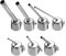 7 Pcs Universal Angle Heat Gun Nozzle Kit Hot Air Gun Stainless Steel Air Nozzle BGA Reball Rework Adapter Hot Air Gun Tool Nozzle