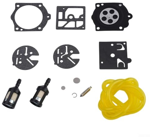 Carburetor Repair Kit for McCulloch Pro 610 650 655 Chainsaw, Carburetor Diaphragm Gasket Fuel Line Repair Kit Spare Part