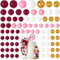 NACHLYNN 80 Pcs Cake Balls Decorations Mini Balloon Cake Topper Balls Foam Cupcake Toppers Balls for Cake Decorating Birthday Parties Weddings Anniversary (Rose Pink White Series)