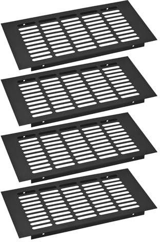 sourcing map 4 rejillas de ventilación rectangulares de aleación de aluminio, 300 x 150 mm