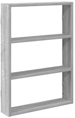 vidaXL Wall Shelf Grey Sonoma 43x9x60 cm Engineered Wood