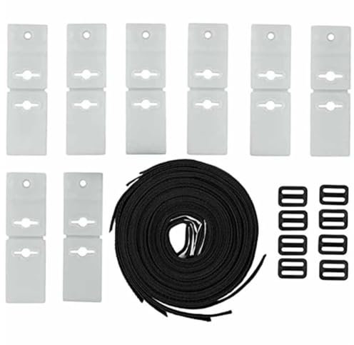 Gbloodst Righello per piscina, kit di fissaggio per bobina di copertura solare, cinghie di serraggio per piscine interrate