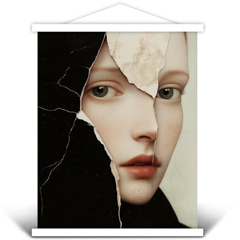 PANORAHMA BILDERRAHMEN Posterleiste 118,9cm / Posterschiene aus Massiv-Holz/Magnetischer Posterhalter für alle Größen/Einfache Posteraufhängung & unkompliziertes Wechseln/Weiß