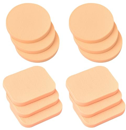 vaolmlop 12 Pièces D'Éponges De Peinture Du Visage Éponge De Maquillage Feuilletée Éponges En Mousse,Eponge Maquillage Pour Applicateur Cosmétique