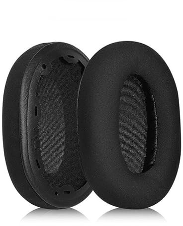 Almohadillas de repuesto compatibles con auriculares inalámbricos Sony INZONE H7 H9 WH-G900N, almohadillas de tela refrescante, color negro con clip