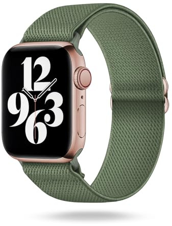 ONEFLOW Flex Loop Kompatibel mit Apple Armband Elastisch, Textil Stoff iWatch Armbänder Damen Herren Sport, Sportarmband Nylon Ersatz Watch Band Flexibel