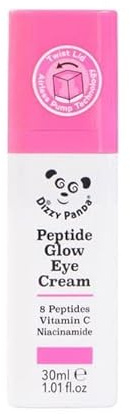 Dizzy Panda Peptide Glow Eye Cream 30ml - With 8 Peptides, Vitamin C & Niacinamide