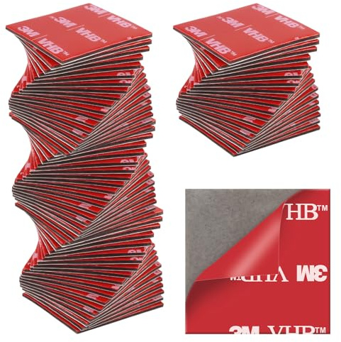 80 Blätter Double-Sided Replacement Adhesive Pads Compatible, doppelseitiges klebeband, kleben statt bohren, High Temperature Resistant, for Car, Home and Office, Square, 30 mm x30mm