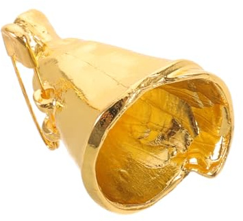 Elegante Blumenbrosche aus Metall als Tragbare Kleiner Bouquet Vase in Gold
