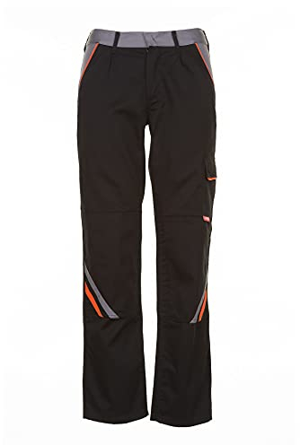 Planam Größe 68 Herren Visline Bundhose schwarz orange Zink Modell 2421, 2421068, Mehrfarbig (Schwarz/Orange/Zink)
