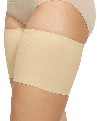 Bandelettes.Originale. Bandeaux de cuisse élastique anti-frottement pour lui et pour elle – Empêche le frottement des cuisses. Beige Unisex. E (XX-Large 73-77cm)