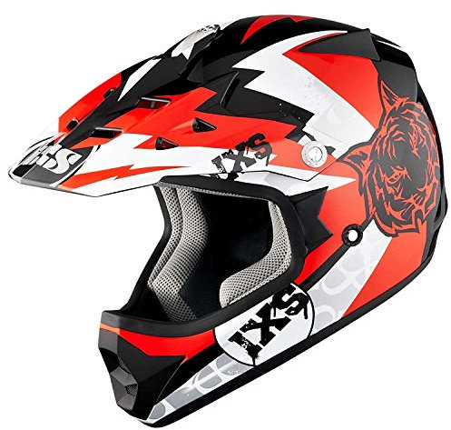 IXS X-Helm HX 278 TIGER, Größe:50, Farbe:schwarz-rot-weiss