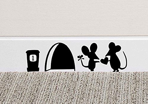 Mouse Couple Home Wall Art Sticker Vinyl Decal Stickers for Home Skirting Board