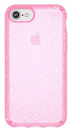 Speck Presidio Clear + Glitter Schutzhülle für iPhone 6/6s/7/8 - Pink/Goldglitzer