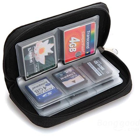DDG EDMMS 22-Slot Speicherkartenkasten wasserdicht SD Kartenhalter tragbare Tasche für Micro SD SDXC TF SIM CF-Karte schwarz