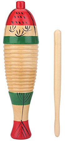 Instrumento de percusión Guiro de Madera Instrumento de percusión Musical en Forma de Juguete con raspador