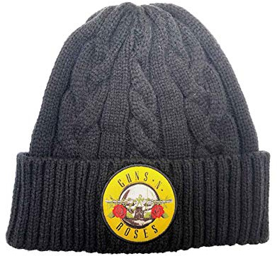 Guns N' Roses Mütze Beanie Classic Band Logo Cable Knit Nue offiziell Unisex One Size