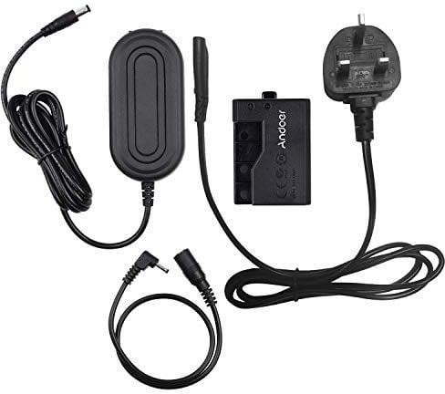 Andoer ACK-E10 LP-E10 AC Power Cable Battery Adapter Compatible with Canon EOS Rebel T3/T5/T6/T7/T100/Kiss X50/Kiss X70/1100D/1200D/1300D/2000D/4000D