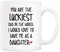 5Aup Lustige Vatertags-Weihnachtsgeschenke, You Are The Luckiest Dad In The World I Would Love To Have Me As A Daughter Kaffeetasse, Vater Tasse von Tochter 313 ml