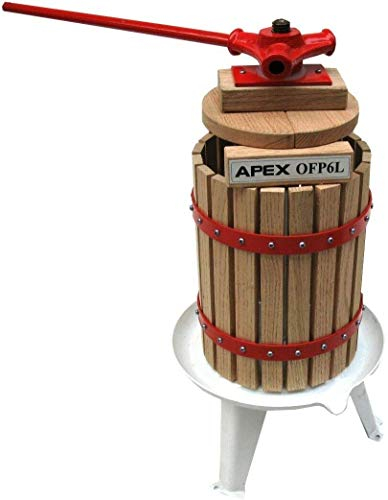 Obstpresse mit 2X Presstuch Maischepresse Weinpresse Apfelpresse AWZ Saftpresse Obst 6L