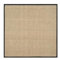 Safavieh Tapis en Fibres Naturelles Salon, Salle à Manger, Chambre à Coucher - Natural Fiber Collection, Tapis à Poil Court, Naturel et Noir, 122 x 122 cm