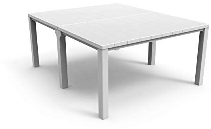 Keter Tavolo da Esterno Julie Table Doppia Composizione Bianco