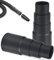 XAVSWRDE 2 Stück Schlauchadapter Universal Schlauch Reduzierstück zum Anschluss Robuster Staubsaugerschlauch Adapter Staubsauger Adapter (25mm / 30mm / 34mm / 42mm, Schwarz)