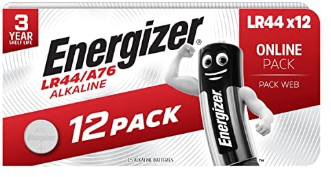 Energizer Lithium - Pile LR44 (pacco da 12) - Batterie A76 - Per l’utilizzo in termometri digitali, calcolatrici, torce, orologi da polso [Esclusiva Amazon]