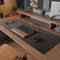 Sous-main en feutre | Tapis d'ordinateur pour bureau (91,4 x 30,5 cm) | Grand sous-main en feutre pour clavier et souris | Gris foncé