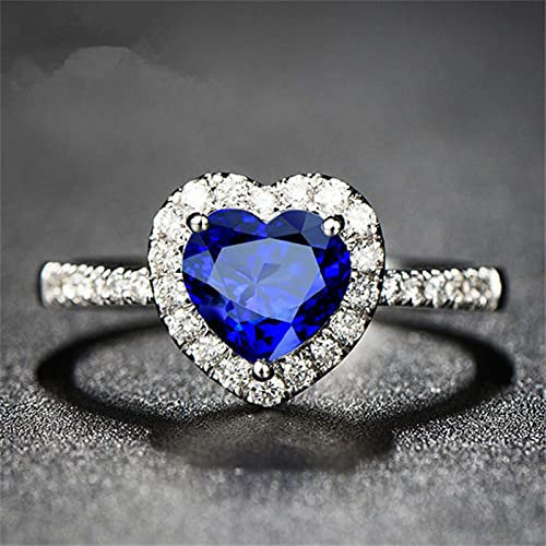 DarryDooly Herz Ringe für Frauen S925 Silber Hochzeit Engagement Brautschmuck Cubic Zirkonia Stein Elegante Ring Zubehör