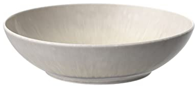 like. by Villeroy & Boch Perlemor Sand - Grande assiette creuse, beige, en porcelaine haut de gamme