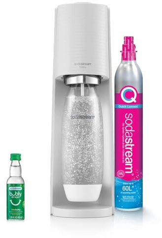 SodaStream Terra Sprudelwasserbereiter (weiß) mit CO2, DWS-Flasche und Bubly Drop