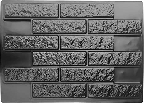 Stampo in Cemento, Riutilizzabile Plastica ABS Durevole Resistente all'Usura Sformatura Facile Forma di Pietra da Parete Mattone Singolo 9,6 x 2,6 Pollici Facile da Usare Forma di Stampo in plastica